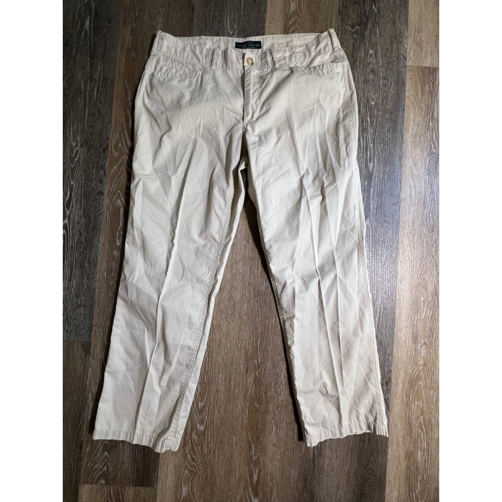 Lauren Jeans Co Ralph Lauren Pants Womens 12 Beige Cotton‎ Chino Straight